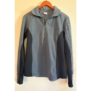 Columbia Women's Lightweight Fleece Pullover Gray/Black Activewear Jacket Medium
